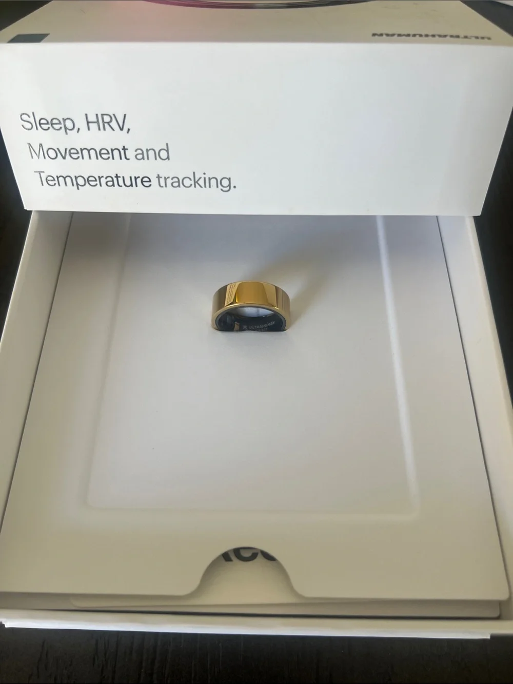 UltraHuman Ring Air - Brand New in Box! Air Gold Smart Ring Size 8